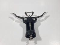 Black Plastic and Metal Corkscrew Wine Bottle Opener 3 1/2" Long Fridge Magnet