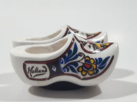 Holland Windmill Themed Hand Painted Colorful Miniature Ceramic Clog Shoe Set Fridge Magnet