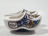 Holland Windmill Themed Hand Painted Colorful Miniature Ceramic Clog Shoe Set Fridge Magnet