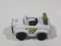 2017 Spin Master Paw Patrol White Hard Rubber Toy Vehicle with Stationary Wheels