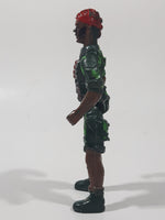 Black Soldier Red Dew Rag with Army Green Camouflage 5 1/4" Plastic Toy Action Figure