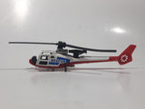 Vintage Majorette Gazelle Rescue Helicopter White Die Cast Toy Aircraft Vehicle Missing Parts