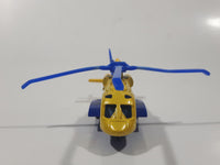 2011 Matchbox Sky Busters Sikorsky S-92 Helicopter Air Ambulance Rescue Medic Yellow and Blue Die Cast Toy Aircraft Vehicle