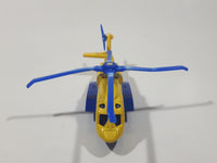 2011 Matchbox Sky Busters Sikorsky S-92 Helicopter Air Ambulance Rescue Medic Yellow and Blue Die Cast Toy Aircraft Vehicle