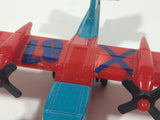 2009 Matchbox Blaze Buster Water Bomber Airplane Blue and Red Die Cast Toy Aircraft