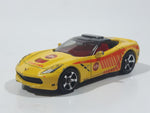 2016 Matchbox MBX Heroic Rescue '15 Corvette Stingray Yellow Die Cast Toy Car Vehicle