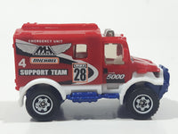 2016 Matchbox MBX Heroic Rescue 4x4 Scrambulance Red Die Cast Toy Car Emergency Services Vehicle