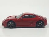 2016 Matchbox MBX Adventure City Porsche Cayman Red Die Cast Toy Car Vehicle