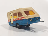Vintage Majorette No. 325 Caravane Camper Traiper Blue and White 1/70 Scale Die Cast Toy Car Vehicle with Opening Door