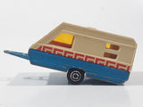 Vintage Majorette No. 325 Caravane Camper Traiper Blue and White 1/70 Scale Die Cast Toy Car Vehicle with Opening Door