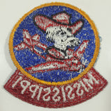 Mississippi Ole Miss Colonel Reb Rebel in Red Airplane 3" x 3 1/8" Fabric Patch Badge