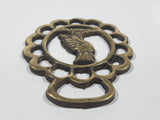 Antique Owl Themed Horse Brass 2 3/4" x 3 1/4"