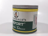 Vintage Macdonald's Export Finest Virginia Cigarette Tobacco 8 oz Metal Tin Can No Lid