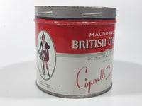 Vintage W.C. Macdonald's British Consols Cigarette Tobacco Red & White Tin Can No lid