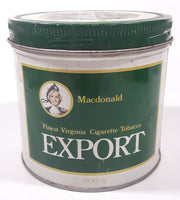 Vintage Late 1970s MacDonald Export Finest Virginia Cigarette Tobacco Tin Can