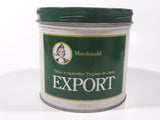 Vintage Late 1970s MacDonald Export Finest Virginia Cigarette Tobacco Tin Can