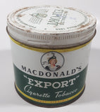 Vintage Macdonald's Export Finest Virginia Cigarette Tobacco Tin Metal Can