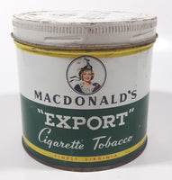 Vintage Macdonald's Export Finest Virginia Cigarette Tobacco Tin Metal Can