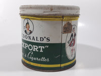 Vintage Macdonald's Export Finest Virginia Cigarette Tobacco Tin Metal Can