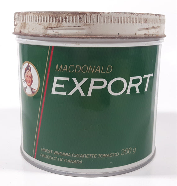 Vintage Macdonald's Export Finest Virginia Cigarette Tobacco Tin Metal Can