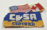 CVSA Certified Commercial Vehicle Safety Alliance USA Canada Flags 2" x 2 1/4" Fabric Patch