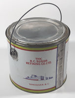 Vintage Rogers Syrup Golden Sugar Vancouver, B.C. Sugar Refinery 10lb Tin Metal Can Pail with Lid