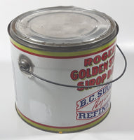 Vintage Rogers Syrup Golden Sugar Vancouver, B.C. Sugar Refinery 10lb Tin Metal Can Pail with Lid