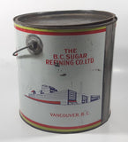 Vintage Rogers Syrup Golden Sugar Vancouver, B.C. Sugar Refinery 20lb Tin Metal Can Pail with Lid