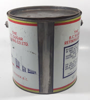 Vintage Rogers Syrup Golden Sugar Vancouver, B.C. Sugar Refinery 20lb Tin Metal Can Pail with Lid