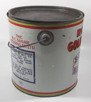 Vintage Rogers Syrup Golden Sugar Vancouver, B.C. Sugar Refinery 20lb Tin Metal Can Pail with Lid