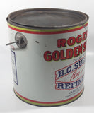 Vintage Rogers Syrup Golden Sugar Vancouver, B.C. Sugar Refinery 20lb Tin Metal Can Pail with Lid