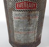 Vintage Eveready Prestone Brand Anti-Freeze Coolant Red Blue 1 Imperial Gallon Can - EMPTY