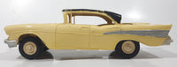 Vintage 1950s Dealer Promo Car 1957 Chevy Bel Air Yellow and Black 8" Long Plastic and Metal Toy Friction Vehicle