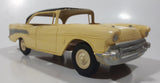 Vintage 1950s Dealer Promo Car 1957 Chevy Bel Air Yellow and Black 8" Long Plastic and Metal Toy Friction Vehicle