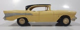 Vintage 1950s Dealer Promo Car 1957 Chevy Bel Air Yellow and Black 8" Long Plastic and Metal Toy Friction Vehicle