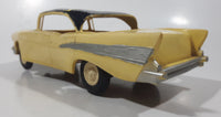 Vintage 1950s Dealer Promo Car 1957 Chevy Bel Air Yellow and Black 8" Long Plastic and Metal Toy Friction Vehicle