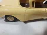 Vintage 1950s Dealer Promo Car 1957 Chevy Bel Air Yellow and Black 8" Long Plastic and Metal Toy Friction Vehicle