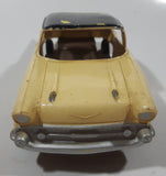 Vintage 1950s Dealer Promo Car 1957 Chevy Bel Air Yellow and Black 8" Long Plastic and Metal Toy Friction Vehicle