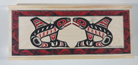 Vintage Clarence A. Wells Port Simpson, B.C. Aboriginal Art Wood Box with Sliding Lid