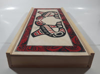 Vintage Clarence A. Wells Port Simpson, B.C. Aboriginal Art Wood Box with Sliding Lid