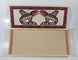 Vintage Clarence A. Wells Port Simpson, B.C. Aboriginal Art Wood Box with Sliding Lid