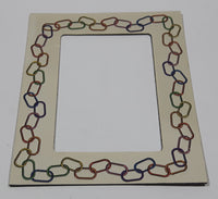 Colorful Chain Bordered Picture Frame 3" x 3 3/4" Thin Rubber Fridge Magnet