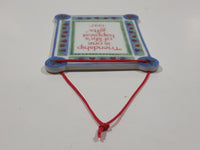 1997 AGC American Greetings "Friendship is one of life's happiest gifts" 2 5/8" x 3 1/4" Ceramic Plaque Hanging Ornament