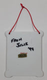 1997 AGC American Greetings "Friendship is one of life's happiest gifts" 2 5/8" x 3 1/4" Ceramic Plaque Hanging Ornament