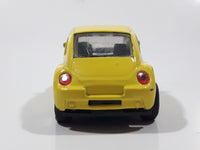 Volkswagen Beetle Bug Yellow Pull Back Die Cast Toy Car Vehicle with Opening Doors