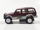 Unknown Brand 4WD Dark Red Maroon Burgundy Pull Back Die Cast Toy Car Vehicle