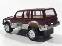 Unknown Brand 4WD Dark Red Maroon Burgundy Pull Back Die Cast Toy Car Vehicle