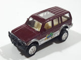 Unknown Brand 4WD Dark Red Maroon Burgundy Pull Back Die Cast Toy Car Vehicle