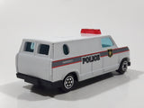 Vintage Yatming No. 1501 Ford Econoline E-150 Police Emergency White Van Die Cast Toy Car Emergency Rescue Vehicle