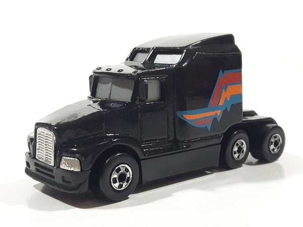 1989 Hot Wheels Workhorse '76 Big Rig Semi Tractor Truck Black Die Cast Toy Car Vehicle